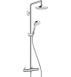 Душова система Hansgrohe Croma S Showerpipe Select 180 2jet Showerpipe з термостатом хром/білий 27253400