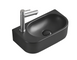 Умывальник Mexen Viera 40 black matt правый накладной подвесной MEX-21274085R, Черный матовый