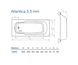 Ванна стальная Koller Pool Atlantica 180x80 с отверстиями под ручки B80J8H00E