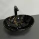 Умивальник (раковина) VBI PARMA MARBLE BLACK GLOSSY накладний, Чорний/золото