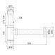 Сифон для умивальника Volle з циліндричною колбою, латунь, 1 1/4&raquo;, патрубок &Oslash;32 мм cepillado bronce 9000.094221, Бронза