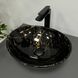 Умивальник (раковина) VBI PARMA MARBLE BLACK GLOSSY накладний, Чорний/золото