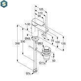 Змішувач для умивальника Kludi Pure&Style 403820575, Хром