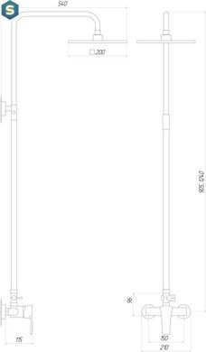 Душевая система Globus Lux GLQU-0077, Хром