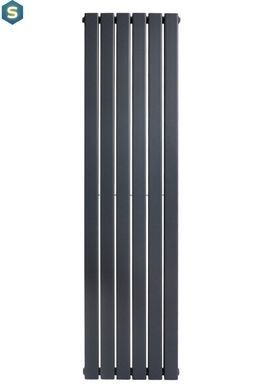 Вертикальный дизайнерский радиатор отопления Arttidesign Livorno II 6/1800/408 серый матовый, Каппучино