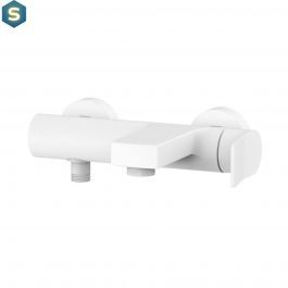 Змішувач для ванни Paffoni Tilt із регульованим душовим гарнітуром white matt TI023BO, Белый матовый