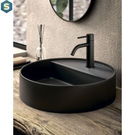 Змішувач для раковини Paffoni Light з донним клапаном click-clack black matt LIG071KNO, Черный матовый
