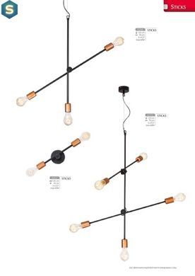 Бра Nowodvorski 6267 Sticks E27 2x25W IP20 Bk