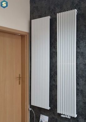 Дизайнерский радиатор Betatherm Terra 1 H-1800 мм, L-501 мм нижнее подключение TV1 180-049 9016M 99, Белый матовый