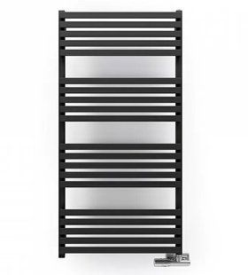 Полотенцесушитель водяной Terma 1185x600 Quadrus Slim WGQUS118060K9M5SX, Черный матовый