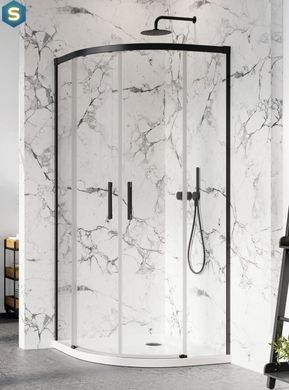 Душевая кабина Radaway Idea Black PDD 80x80x200 стекло прозрачное черный профиль 387139-01-01 + 387141-54-01