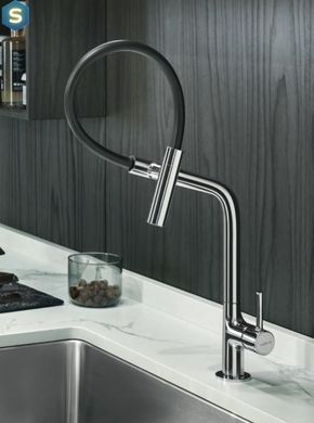 Змішувач для кухні Nobili Lamp, лійка з ручним душем на магніті, хром MP119400CR, Хром