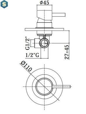Змішувач прихованого монтажу Paffoni Light LIG 011 NO, Черный матовый
