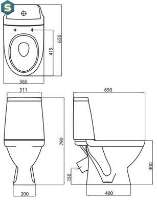 Унитаз-компакт Kolo Modo L39003000 с сидением Soft Close, Белый