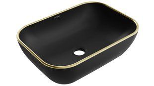 Умивальник Mexen Rita black matt gold Edge накладний MEX-21084575, Золотий