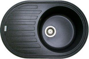 Кухонная мойка Adamant Ellipsis 765x495x200 графит 000008406, Графит