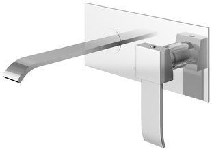 Смеситель для умывальника Kohlman Axis chrome + BOX скрытого монтажа QW188N, Хром