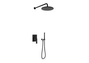 Душова система Kohlman Experience 30 black + BOX прихованого монтажу QW210EBR30, Черный матовый