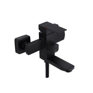 Смеситель для ванной Kroner KRP Edelstahl Kubus - SCH060 CV025652, Черный матовый