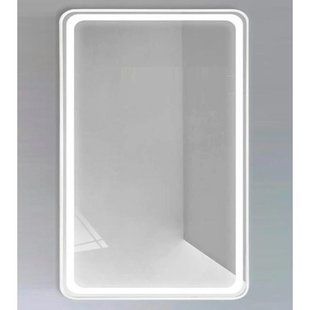 Дзеркало Dusel Led DE-M0065D Silver 65x80 см сенсорне включення + підігрів+ годинник/темп, Каппучино