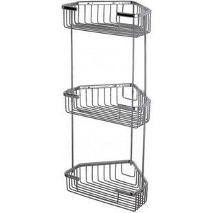 Полка угловая 3 яруса 240х570мм металл/хром Frap F335-2 2/20, Хром