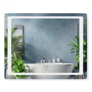 Дзеркало Kroner KRP Spiegel HR2 - 9070 з LED-підсвічуванням та антизапітнінням CV030034, Білий