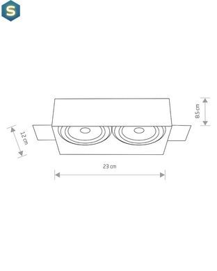 Точковий світильник Nowodvorski 9407 Mod GU10 2x75W IP20 Wh