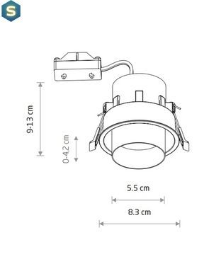 Точечный светильник Nowodvorski 10800 Mono Slide GU10 1x10W IP20 Gold