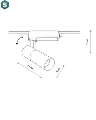 Трековый светильник Nowodvorski 10386 Profile Tinos Led 1x10W 4000K 980Lm IP20 Bl