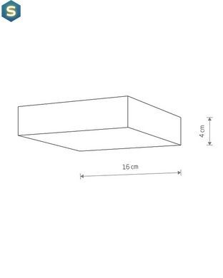 Потолочный светильник Nowodvorski 10425 Lid Square Led 1x25W 3000K 1800Lm IP20 Bl