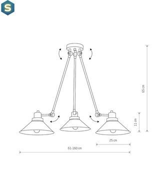 Люстра Nowodvorski 9142 Techno E27 3x60W IP20 Bl