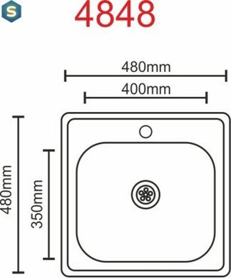 Кухонная мойка из нержавеющей стали Valeso декор 4848 (0,6/170 мм), Decor