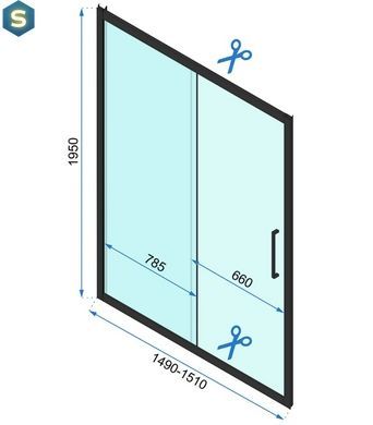 Душова кабіна Rea Rapid Slide 150x90 black пристінна REA-KPL-09890, Черный матовый, Універсальна, прозорий, чорний матовий