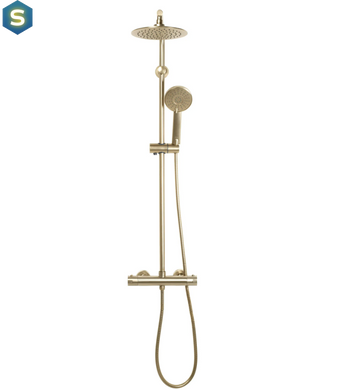 Душова система Rea Bliss brushed gold із термостатом REA-P8413, Золотий