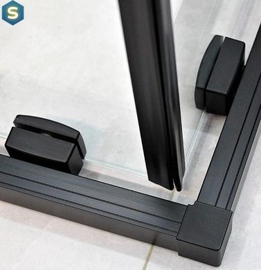 Душевая кабина Dusel DSL194B Black Matt 1000x1000x1900, Черный матовый, прозрачный, черный матовый, 100x100