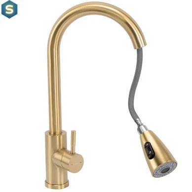 Смеситель для кухни Rea Cross brushed gold REA-B5311, Золотой