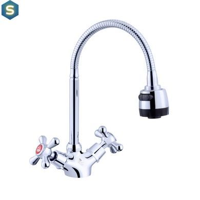 Змішувач для кухні з гнучким виливом Agua Toledo-C039 CV018082, Хром
