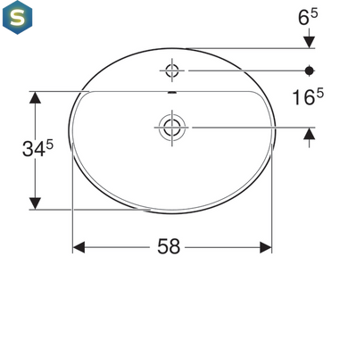 Умывальник Geberit Variform 60x48 500.725.01.2, Белый