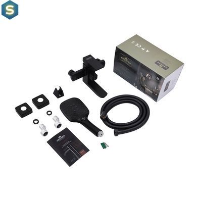 Змішувач для ванної Kroner KRP Edelstahl Kubus - SCH060 CV025652, Черный матовый
