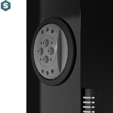 Душова панель Corsan Snake black LED з термостатом S002TBLLED, Черный матовый
