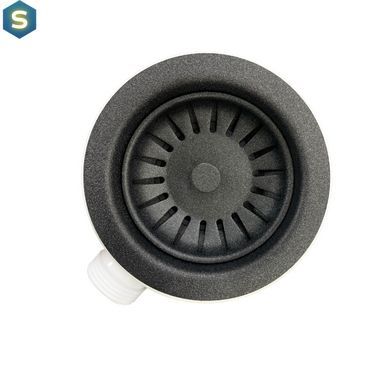 Сифон подвійний для кухонної мийки Adamant FSA-02 графіт 00013, Графит
