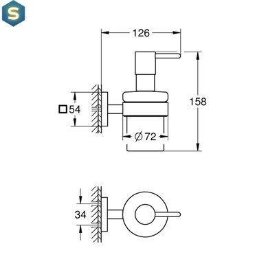 Дозатор рідкого мила Grohe QuickFix Start Cube 41098000, Білий