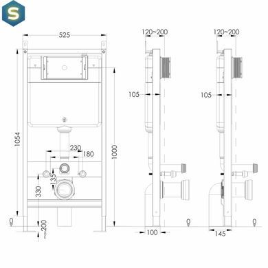 Інсталяція для унітазу Imprese i-Frame i1614 пневматична 4в1 white i1614, Білий