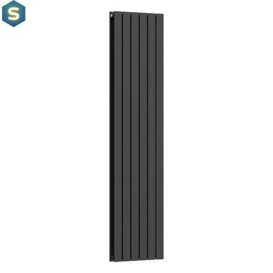 Вертикальный радиатор Navin Largo Double 456х1800-6, anticor, черный муар 10-012033-4880, Черный матовый