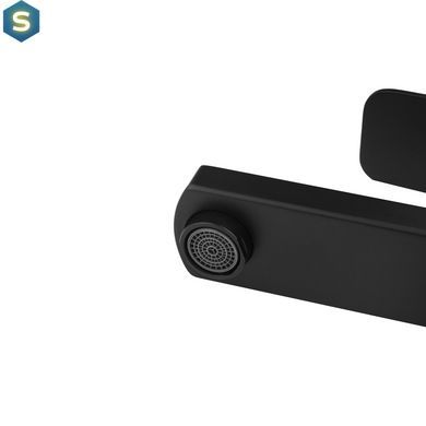 Смеситель для раковины Kroner KRP Edelstahl Kubus - SCH010-3, Черный матовый
