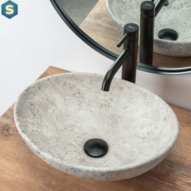 Умывальник Rea Sofia light stone накладной REA-U0165, Каппучино