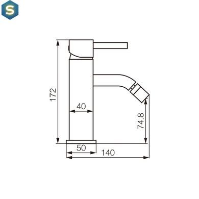 Смеситель для биде VBI Milano brushed gold VBI-050104BG, Золотой