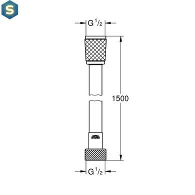 Шланг для душа Grohe VitalioFlex Trend 1500 мм 28741002, Хром