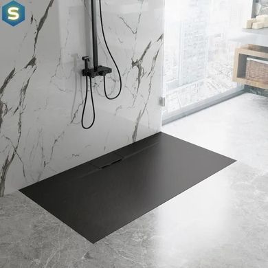 Душевой поддон Rea Bazalt 80x100 long black REA-K3323, Черный матовый