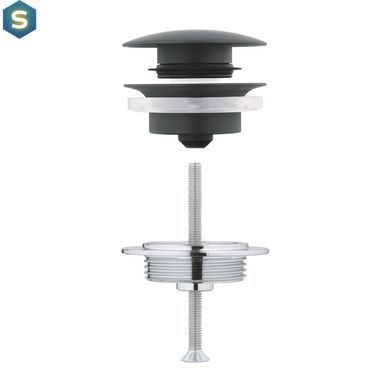 Набір змішувачів 3 в 1 для ванної кімнати Grohe QuickFix Start Black UA303304TM, Черный матовый